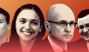 На ілюстрації (зліва направо): Олександр Гуров / скрішнот пропагандистського ютуб-каналу "ЮгМолодой"), Ксенія Разуваєва / ТАСС, Сергій Кирієнко / вікіпедія, Антон Тицький / ForPost. Колаж ІМІ