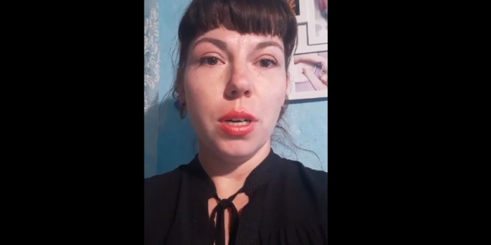 Фото – скриншот з відео Любові Величко