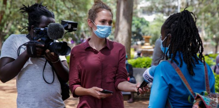 Маріель Мюллер саме брала інтерв'ю, коли її поранили, фото – Ed Ram / DW 