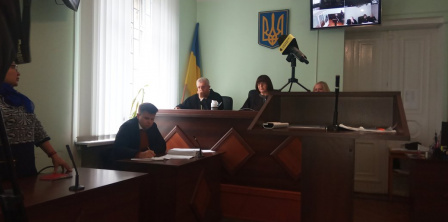 Trial in Vasyl Muravytsky's case. Korolyov District Court, Zhytomyr, September 2022. Photo: Suspilne Zhytomyr