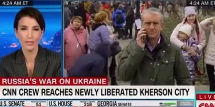Photo: Screenshot of CNN's live report from Kherson