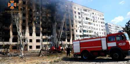 Рятувальники ліквідували масштабну пожежу в Оріхові. Фото – ГУ ДСНС України в Запорізькій області