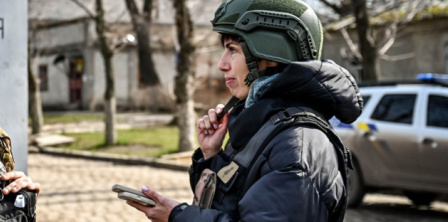 Ukrinform correspondent Olha Zvonaryova. Photo by Ukrinform