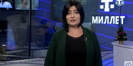 Айше Шулакова. Скриншот відео з телеканалу “Міллет”