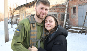 Tetyana Khmel with her husband. Photo by Tetyana Khmel on Facebook